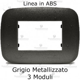 Placca Grigio Metallizzato compatibile con serie Bticino LivingLight