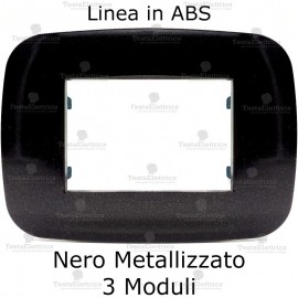 Placca Nero Metallizzato compatibile con serie Bticino LivingLight