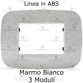 Placca Marmo Bianco compatibile con serie Bticino LivingLight