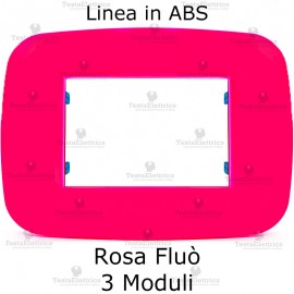 Placca Rosa Fluò compatibile con serie Bticino LivingLight
