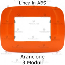 Placca Arancione 3,4 e 7 moduli in ABS compatibile con serie Bticino LivingLight