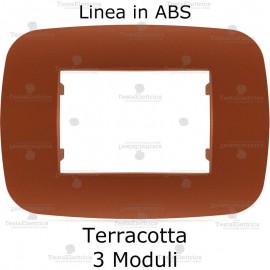 Placca Terracotta 3,4 e 7 moduli in ABS compatibile con serie Bticino LivingLight