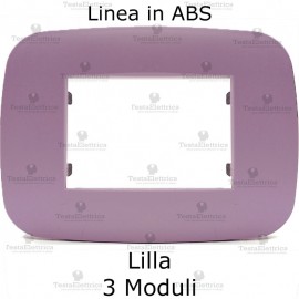Placca Lilla 3,4 e 7 moduli in ABS compatibile con serie Bticino LivingLight