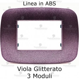 placca linea BIG Viola Glitterato compatibile bticino living light