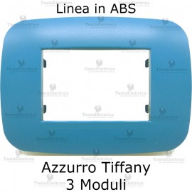 Placca Azzurro Tiffany 3,4 e 7 moduli in ABS compatibile con serie Bticino LivingLight