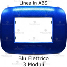 Placca Blu Elettrico 3,4 e 7 moduli in ABS compatibile con serie Bticino LivingLight