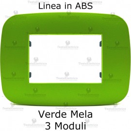 Placca Verde Mela 3,4 e 7 moduli in ABS compatibile con serie Bticino LivingLight
