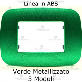 placca linea BIG Verde Metallizzato compatibile bticino living light