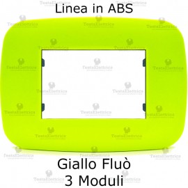 placca linea BIG Giallo Fluò compatibile bticino living light