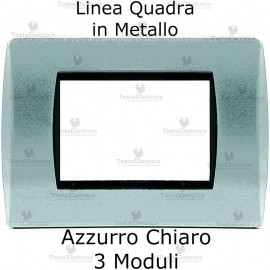 placca compatibile bticino living in metallo linea quadra colorata