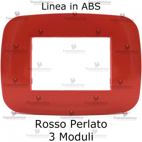 Placca Rosso Perlato compatibile con serie Bticino LivingLight