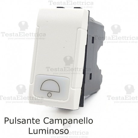 Pulsante light simbolo campanello compatibile bticino