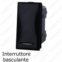 Interruttore basculante antracite compatibile con serie Bticino Axolute