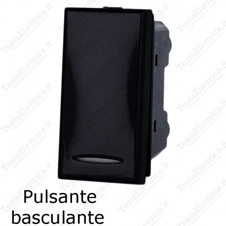Pulsante basculante antracite compatibile con serie Bticino Axolute