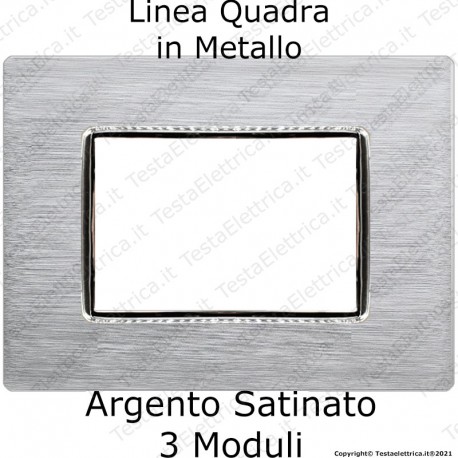 Placca cromo compatibile bticino AXOLUTE in metallo rettangolare