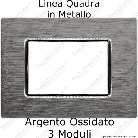 Placca cromo in metallo compatibile bticino AXOLUTE