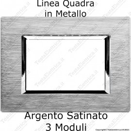 placca in metallo compatibile supporti bticino living light blu 