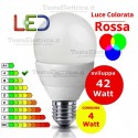 Lampadina a led goccia 4 Watt E27 Rossa