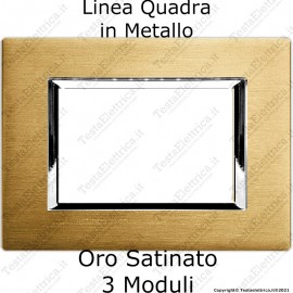 Placca oro in metallo compatibile bticino living