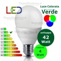 Lampadina a led goccia 4 Watt E27 Verde
