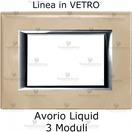 placca in vetro avorio beige