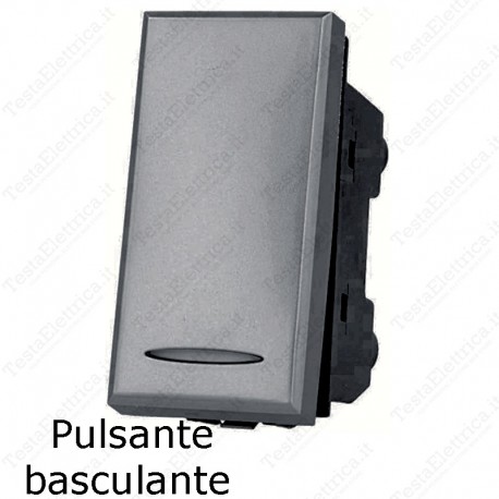 Pulsante basculante grigio compatibile con serie Bticino Axolute