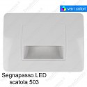 Segnapassi LED cornice Bianca design Matix