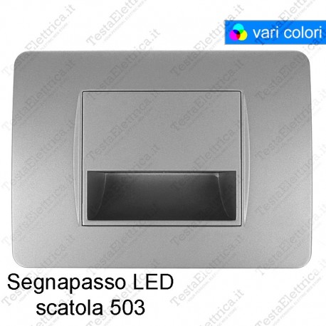 Segnapassi LED cornice grigia compatibile 503 matix