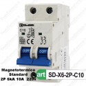 Interruttore Magnetotermico 2M 10A  220V Sandasdon