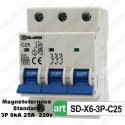 Interruttore Magnetotermico 3M 25A 380V Sandasdon