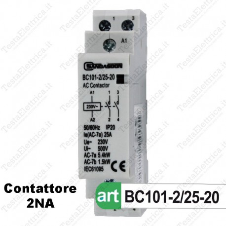Contattore 2NO 230V 25A 2P Sandasdon