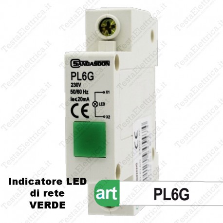 Spia LED presenza di tensione di rete 