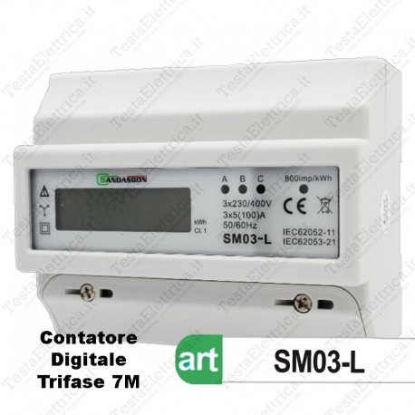 Misuratore di energia elettrica trifase Sandasdon