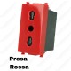 Presa rossa compatibile vimar plana