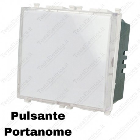 Pulsante portanome compatibile Vimar Plana