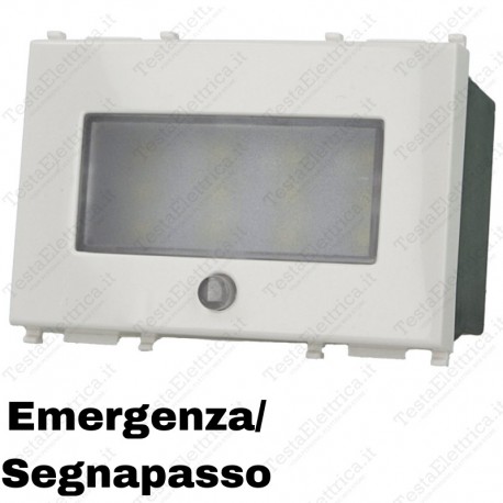 Lampada di emergenza compatibile Vimar Plana
