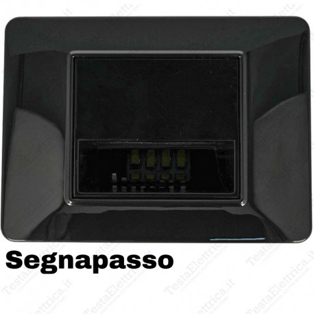 Segnapassi LED cornice nera compatibile 503 plana