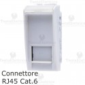 Presa dati bianca RJ45 CAT. 6 compatibile con serie Bticino LivingLight