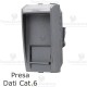 presa dati rj45 cat. 6 grigia compatibile con serie Living Light tech