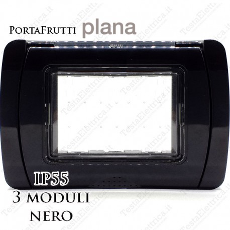 Coperchio 3 posti IP55 compatibile Vimar Plana