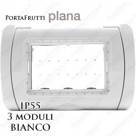 Portello 3 posti IP55 compatibile Plana Vimar