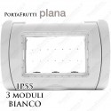 Coperchio 3 posti IP55 compatibile Vimar Plana bianco