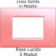 placca rosa in metallo compatibile bticino living light AIR