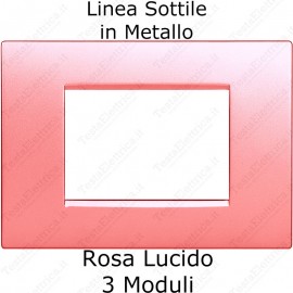 placca rosa in metallo compatibile bticino living light AIR