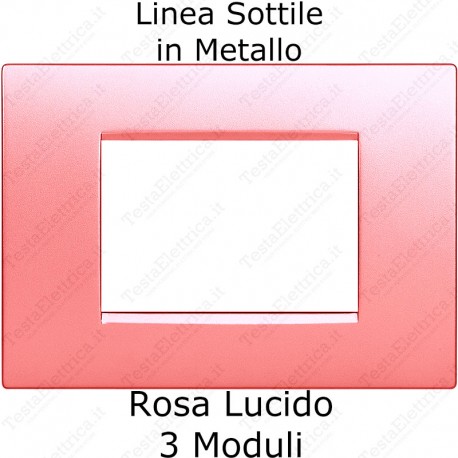 placca rosa in metallo compatibile bticino living light AIR