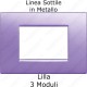 placca lilla in metallo compatibile bticino living light AIR