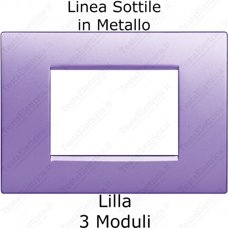 placca lilla in metallo compatibile bticino living light AIR