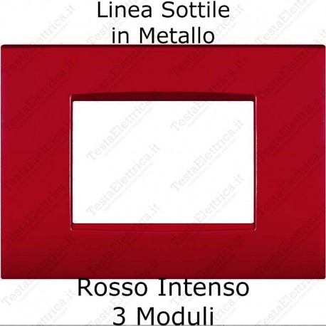 placca rossa in metallo compatibile bticino living light AIR