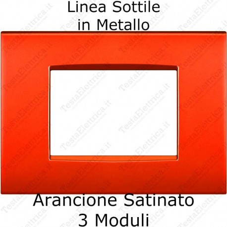 placca arancione in metallo compatibile bticino living light AIR