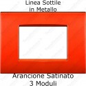 Placca Arancione 3,4 e 7 moduli in metallo compatibile con serie Bticino  LivingLight AIR
